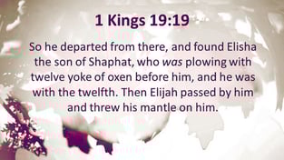 RECEIVING THE PROPHETIC MANTLE
